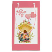 Sac cadeau petit Saint-Valentin pour inséparables (Devant)