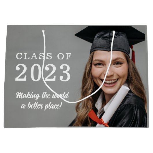 Sac cadeau photo de diplôme (Devant)