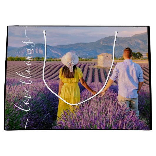 Sac cadeau photo Love Blooms (Devant)