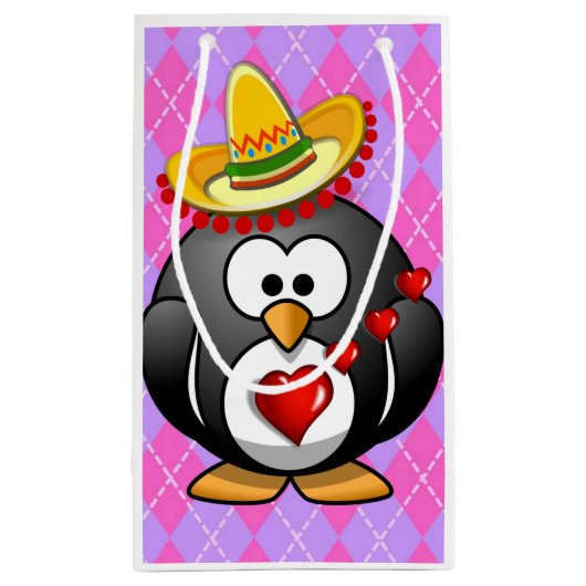 Sac cadeau Pingouin de Saint-Valentin (Dos)