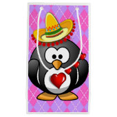 Sac cadeau Pingouin de Saint-Valentin (Devant)