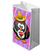 Sac cadeau Pingouin de Saint-Valentin (Devant Angle)