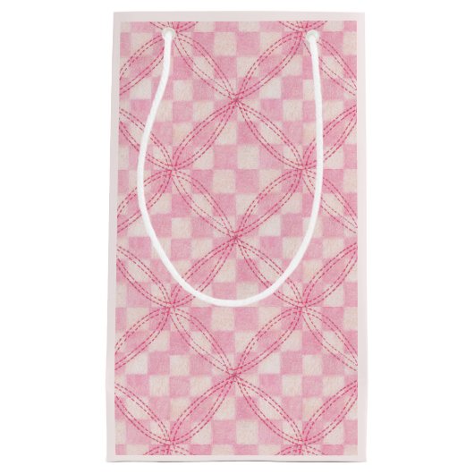 SAC Cadeau PINK CHECK QUILT / Rose Pâle (Devant)