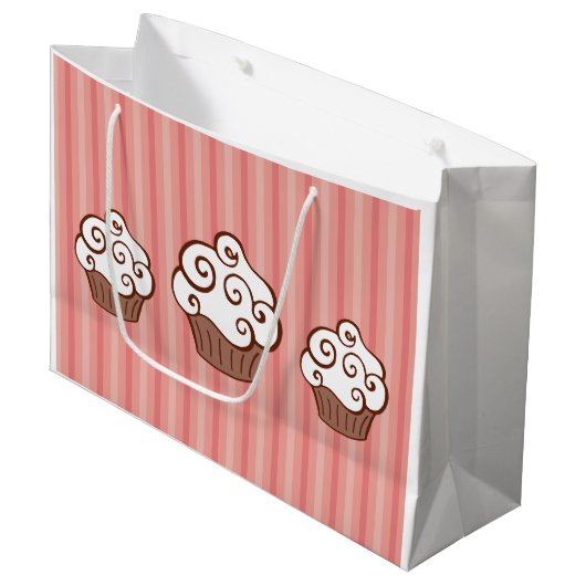 Sac cadeau Pink Cupcakes (Devant Angle)