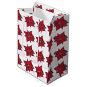 Sac cadeau Poinsettia (Devant Angle)