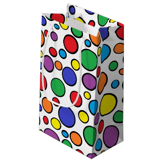 Sac cadeau Pois coloré (Dos Angle)