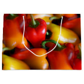 Sac cadeau Poivrons rouges et jaunes (Devant)