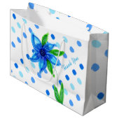 Sac cadeau Polka-Dot Bleu (Devant Angle)