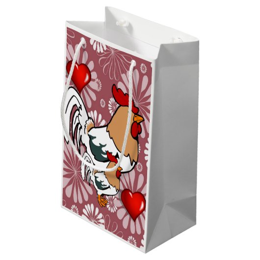 Sac cadeau Poulet de Saint-Valentin (Dos Angle)