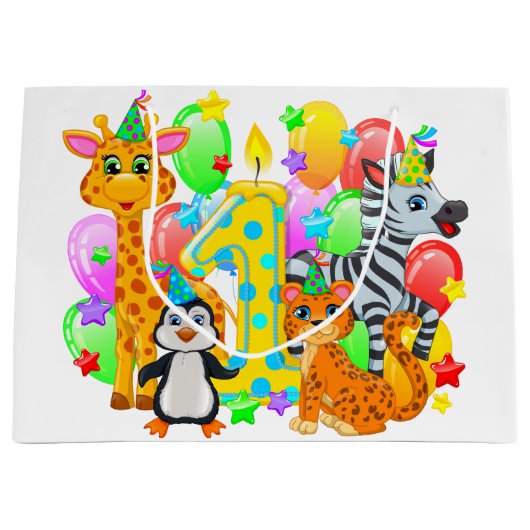 Sac cadeau pour animaux de fête d'anniversaire pou (Devant)