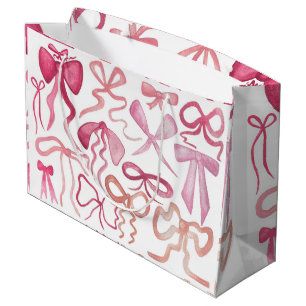 Sac cadeau pour baby shower Coquette à ruban rose