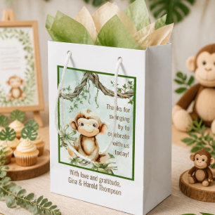 Sac cadeau pour Baby Shower singe