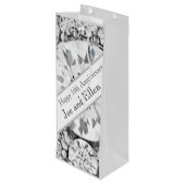 Sac Cadeau Pour Bouteille 10e anniversaire du Mariage Diamond (Dos Angle)