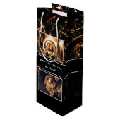 Sac Cadeau Pour Bouteille 2 Photo Collage Feu d'artifice Bonne année (Devant Angle)