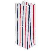 Sac Cadeau Pour Bouteille 4 juillet rayures patriotiques bleu rouge (Dos Angle)