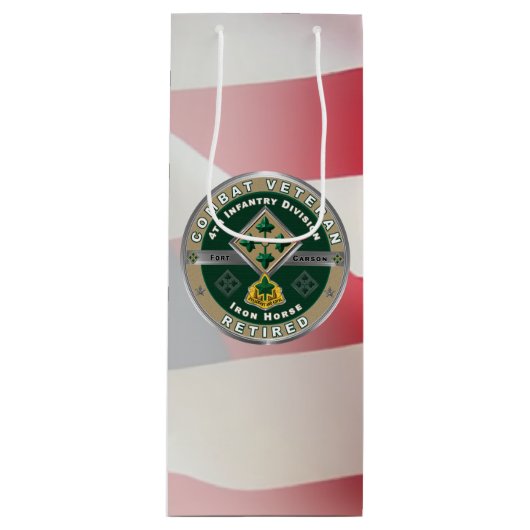 Sac Cadeau Pour Bouteille 4e division d'infanterie (Devant)