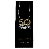 Sac Cadeau Pour Bouteille 50 et fabuleuse fête moderne et design (Dos)