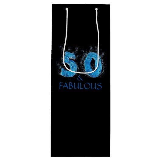Sac Cadeau Pour Bouteille 50 et fabuleux nage 50e anniversaire (Devant)
