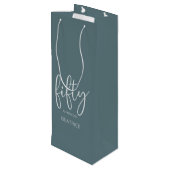 Sac Cadeau Pour Bouteille 50 et fabuleux script moderne (Dos Angle)