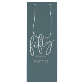 Sac Cadeau Pour Bouteille 50 et fabuleux script moderne (Devant)