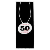 Sac Cadeau Pour Bouteille 50e anniversaire 50 et fabuleux (Dos)
