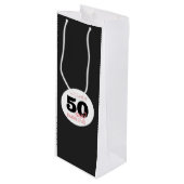 Sac Cadeau Pour Bouteille 50e anniversaire 50 et fabuleux (Devant Angle)