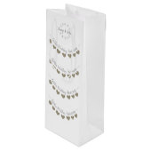 Sac Cadeau Pour Bouteille 50e anniversaire de Mariage d'or lapin blanc (Devant Angle)