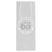 Sac Cadeau Pour Bouteille 65e anniversaire commémoratif (Dos)
