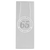 Sac Cadeau Pour Bouteille 65e anniversaire commémoratif (Devant)