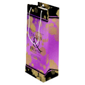 Sac Cadeau Pour Bouteille 6e 33e 47e 48e anniversaire du Mariage Améthyste (Dos Angle)