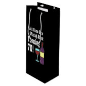 Sac Cadeau Pour Bouteille 70 70e anniversaire à l'affiche (Devant Angle)