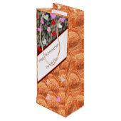 Sac Cadeau Pour Bouteille 7e anniversaire, laine et cuivre (Dos Angle)