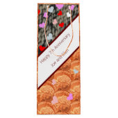 Sac Cadeau Pour Bouteille 7e anniversaire, laine et cuivre (Dos)
