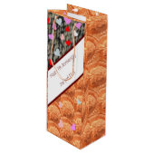 Sac Cadeau Pour Bouteille 7e anniversaire, laine et cuivre (Devant Angle)