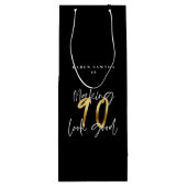 Sac Cadeau Pour Bouteille 90 ans en or (Dos)