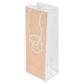 Sac Cadeau Pour Bouteille À extrémité élevé personnalisé de souffle de pêche (Dos Angle)