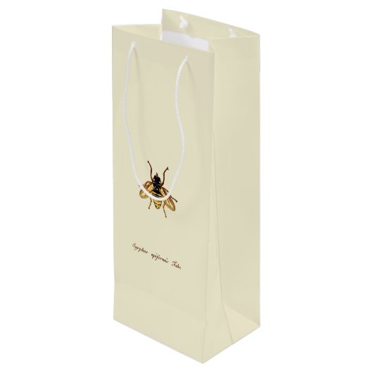 Sac Cadeau Pour Bouteille Abeille (Dos Angle)