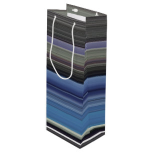 Sac Cadeau Pour Bouteille Abstract #1: Blue and grey