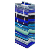 Sac Cadeau Pour Bouteille Abstract #2: Blue blur (Dos Angle)
