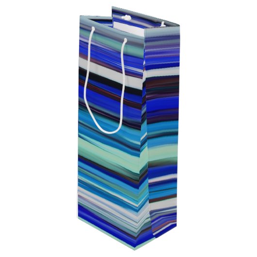 Sac Cadeau Pour Bouteille Abstract #2: Blue blur (Devant Angle)