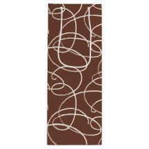 Abstract Swirling Vine | Modern Line Art Rust