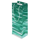 Sac Cadeau Pour Bouteille Abstrait #3 : Shimmer vert (Dos Angle)