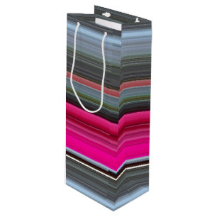 Sac Cadeau Pour Bouteille Abstrait n° 1 : Cerise et gris