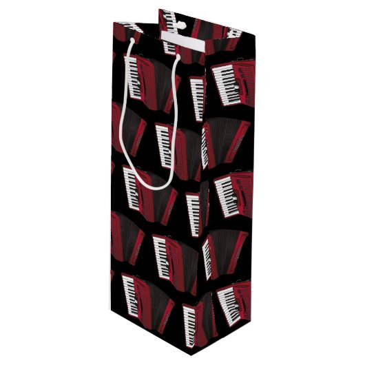 Sac Cadeau Pour Bouteille Accordéon Musicien de Instruments Professeur de Mu (Devant Angle)