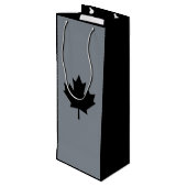 Sac Cadeau Pour Bouteille Affichage de Canadian Black Maple Leaf (Dos Angle)