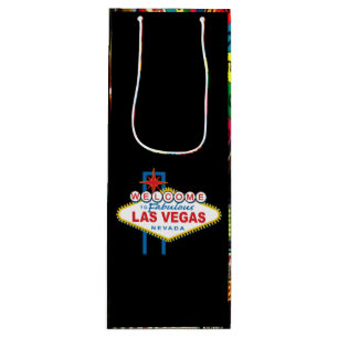 Sac Cadeau Pour Bouteille Affiche de bienvenue de Las Vegas