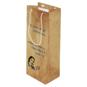 Sac Cadeau Pour Bouteille Affiche rétro vintage des princesses de SlipperyJo