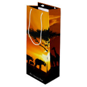 Sac Cadeau Pour Bouteille Afrique 2 Options (Devant Angle)