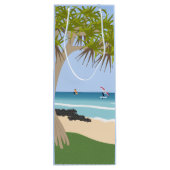 Sac Cadeau Pour Bouteille Aile surfeurs à huile Pandanus Tree à la plage (Dos)