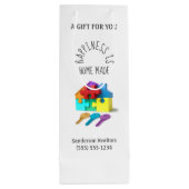 Sac Cadeau Pour Bouteille Ajouter Votre Logo Clés Immobilier Maison (Dos)